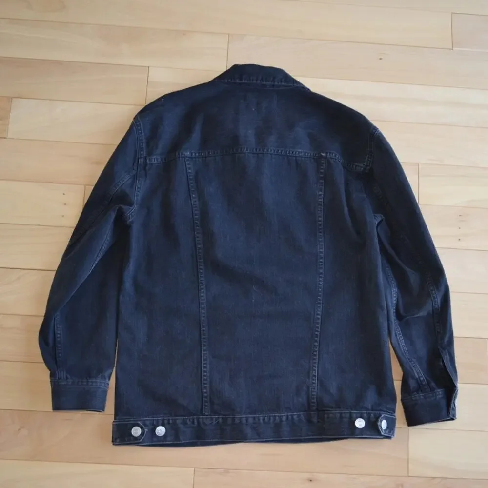 Madewell Black Denim Jean Trucker Jacket Size Small
